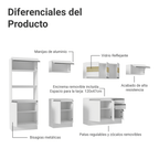Combo Completo de Cocina 310 cm 13 Puertas 2 Cajones 100% MDF con Mueble para Horno y Microondas Blanco Smart Madesa