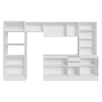 Combo completo de Cocina Smart 100% MDF 310 cm 14 Puertas 2 Cajones (Con Mesada) Blanco Madesa