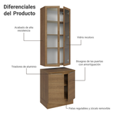 Kit Bajo Mesada con Cristalero Madesa Stella 70cm MB 01