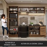 Combo Completo de Cocina 270 cm Marrón Stella Madesa 06