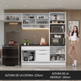 Combo Completo de Cocina 270 cm Blanco Stella Madesa 09