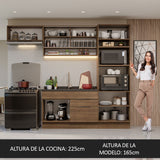 Combo Completo de Cocina 270 cm Marrón Stella Madesa 09