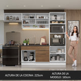Combo Completo de Cocina 270 cm Blanco/Marrón Stella Madesa 09