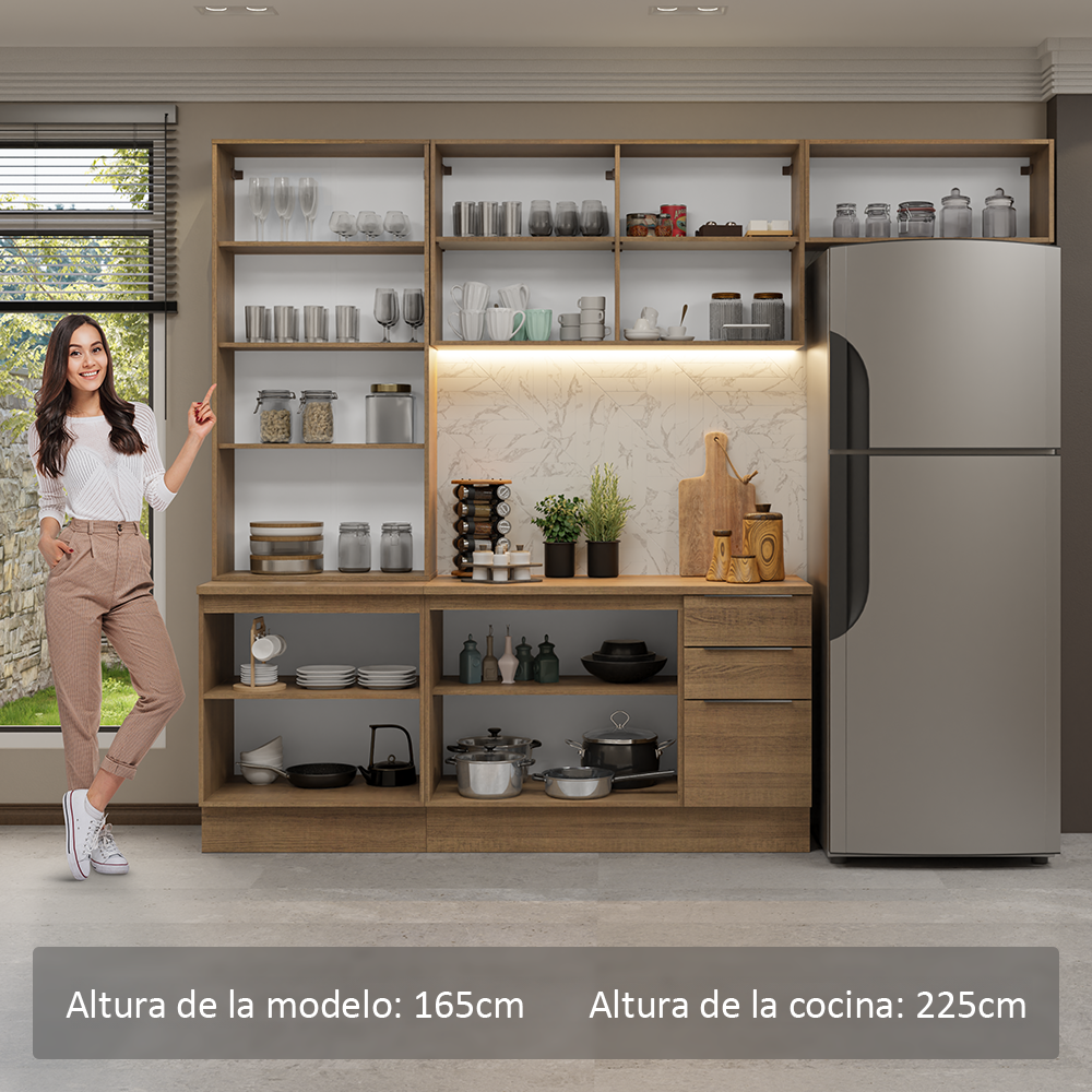 Combo completo de Cocina Madesa Stella 270cm MM 11