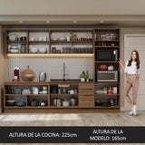 Combo Completo de Cocina 310 cm Marrón Stella Madesa 01
