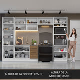 Combo Completo de Cocina 330 cm Blanco/Marrón Stella Madesa 02