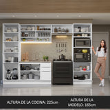 Combo Completo de Cocina 330 cm Blanco Stella Madesa 03