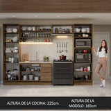 Combo Completo de Cocina 330 cm Marrón Stella Madesa 03