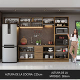 Combo Completo de Cocina 330 cm Marrón Stella Madesa 04