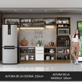 Combo Completo de Cocina 330 cm Marrón/Blanco Stella Madesa 04