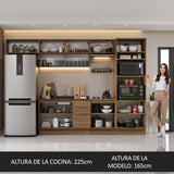 Combo Completo de Cocina 330 cm Marrón Stella Madesa 05