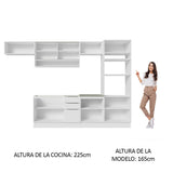 Combo Completo de Cocina 330 cm Blanco Stella Madesa 06