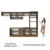 Combo Completo de Cocina 330 cm Marrón Stella Madesa 06