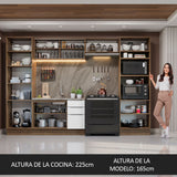 Combo Completo de Cocina 330 cm Marrón/Blanco Stella Madesa 07