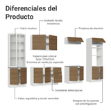 Combo completo de Cocina con Cristalero 340 cm Madesa Stella BM 01