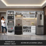 Combo Completo de Cocina 350 cm Blanco Stella Madesa 01