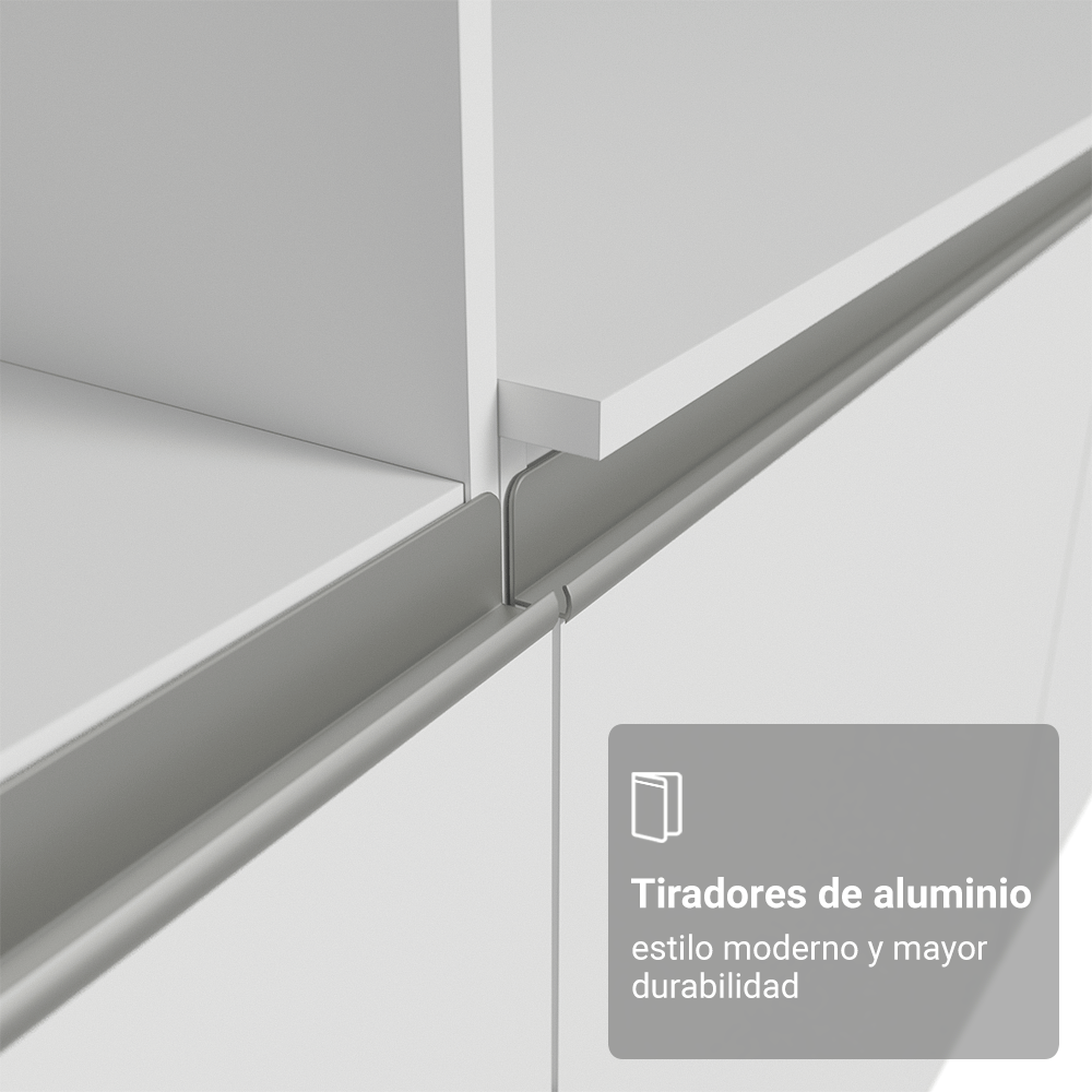 Combo Completo de Cocina 260 cm Blanco Diamante Madesa 02