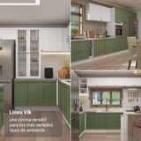 Combo de Cocina 280 cm Vik Blanco/Verde 01