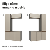 Vanitory, 120 cm, 5 puertas, Crema Nice 02