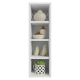 Alacena nicho flotante para dormitorio 20 cm 4 estantes Blanco Neo