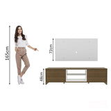 Rack para TV Madesa Metz con Panel de TV hasta 55 Pulgadas Marrón/Blanco