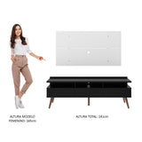 Rack para TV Madesa Londres con Panel de TV hasta 55 Pulgadas Negro/Blanco