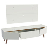 Rack para TV Madesa Reims con Panel de TV hasta 55 Pulgadas 2 Puertas e 1 Cajon Blanco
