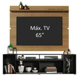 Rack Madesa Cancun con Panel para TV hasta 65 Pulgadas Negro/Marrón