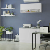 Alacena para Oficina con Nicho y Repisa 120 cm Blanco Madesa