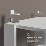 Mueble/Estante de Oficina Multiusos, 59 cm, 5 Baldas, Blanco