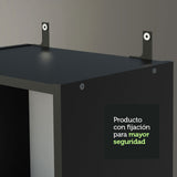 Escritorio Madesa Alaska y Librero Organizador 6906 Negro