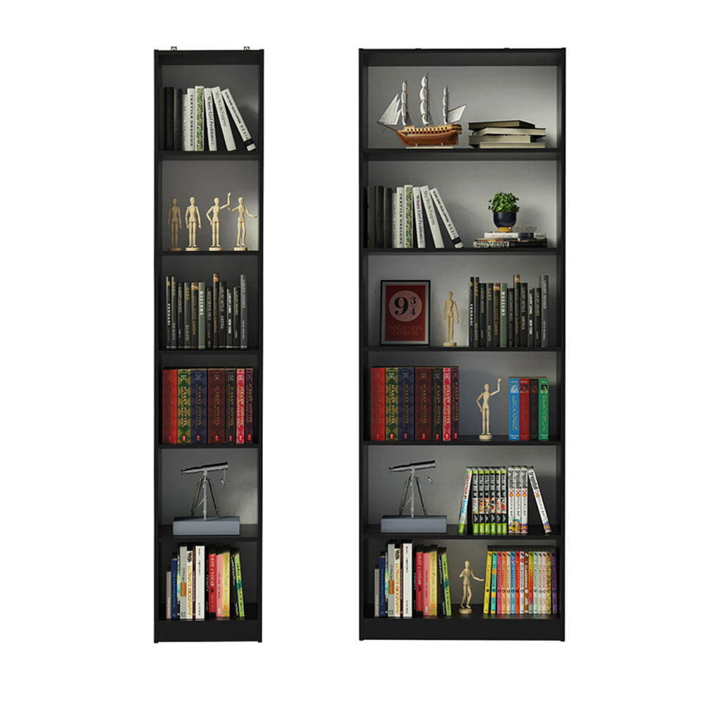 Kit Biblioteca Madesa Estante Librero 6908 + Estante Librero 6906 Negro