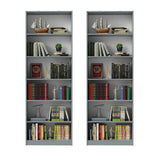 Kit Biblioteca Madesa con 2 Estantes Librero 6908 Gris