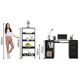 Escritorio Alaska + Estantería Escalera Negro