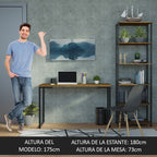 Kit Escritorio Industrial y Estante Multiuso Negro/Marrón Madesa