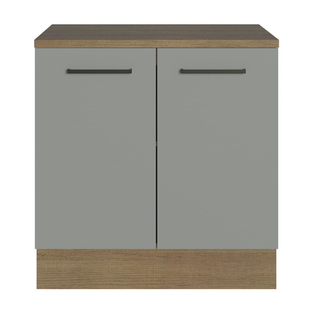 Bajo Mesada Multiuso 80cm 2 Puertas Marrón/Gris Agata
