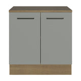 Bajo Mesada Multiuso 80cm 2 Puertas Marrón/Gris Agata
