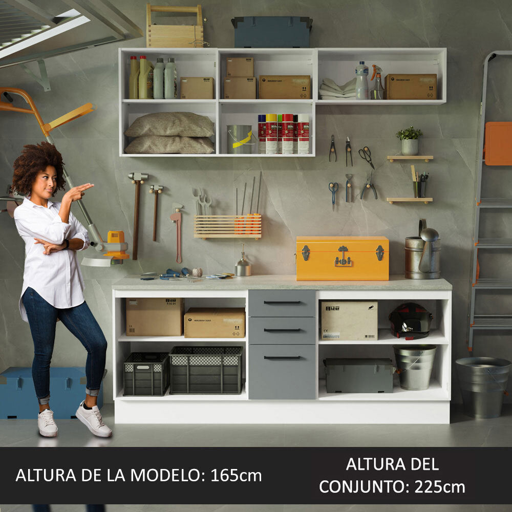 Kit Mueble para Garaje Multiuso Madesa Agata 200cm MG