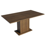 Juego de Comedor Renata con 6 Sillas Marrón/Crema/Gris