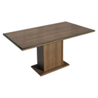 Juego de Comedor Dália Mesa Rectangular Tapa de Vidrio con 6 Sillas Marrón/Imperial Madesa