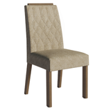 Juego de Comedor con Tapa de Madera 6 Sillas Marrón/Negro/Imperial Sarlat Madesa