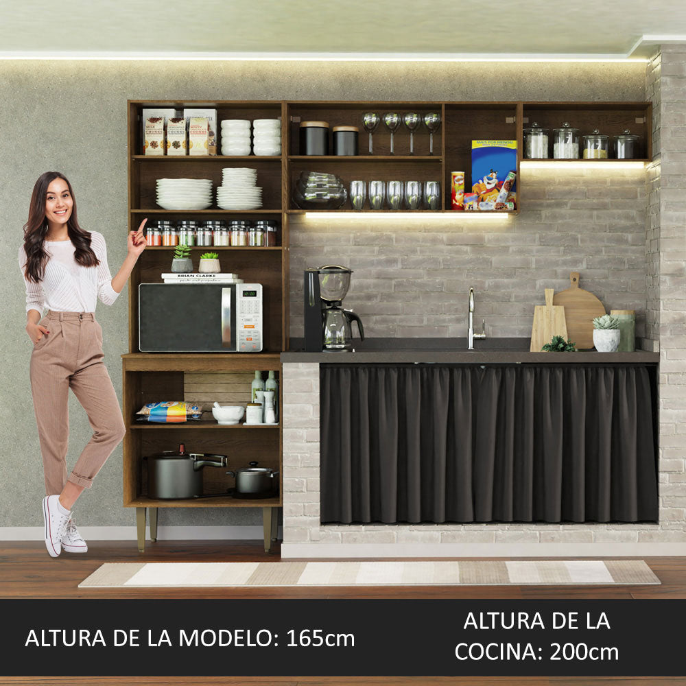 Combo completo de Cocina Madesa Gourmet 235cm MN