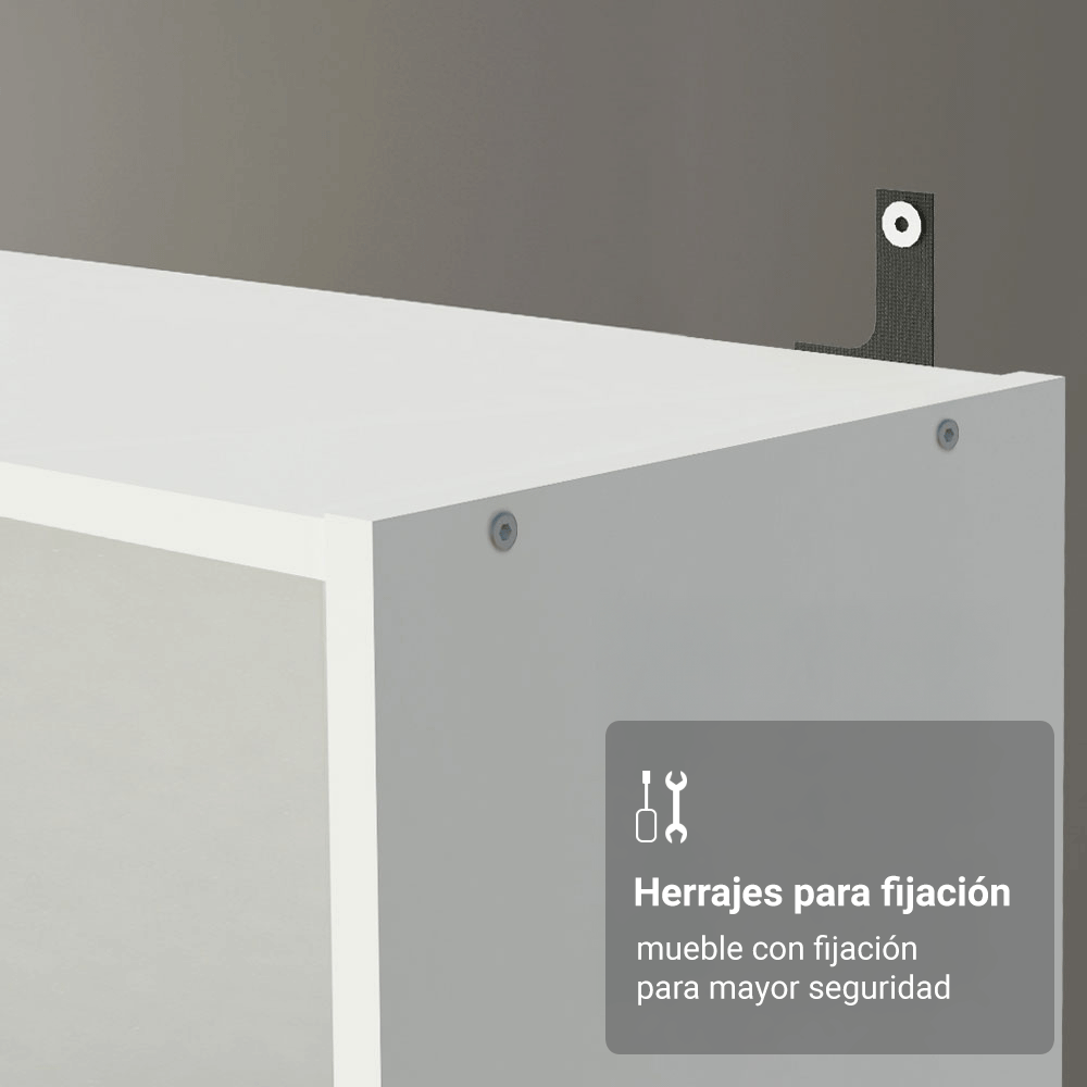 Estante Zapatero 3 Repisas Sin Puertas Blanco Madesa