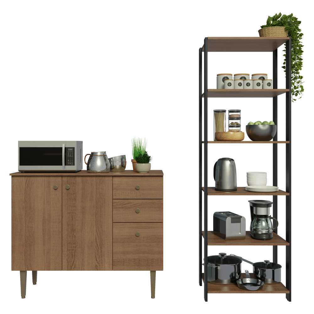 Kit Bajo Mesada Bufetera Y Despensero De Cocina Madesa MM