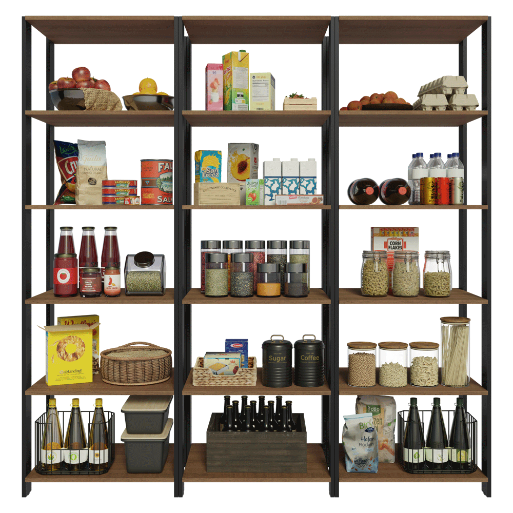 Estante Multiuso para Cocina 177 cm Marrón/Negro Madesa