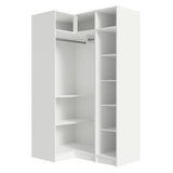 Placard Modular de Esquinero 3 Puertas con Espejos Blanco Neo Madesa
