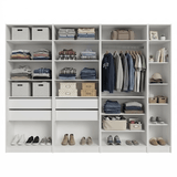 Placard Modular 280 cm 7 Puertas 4 Cajones Blanco Neo Madesa 01