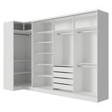 Placard Modulado Neo + Placard Royale Matrimonial 3 Puertas Corredizas Blanco
