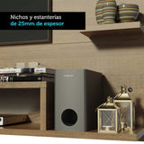 Panel de TV con Prateleira hasta 60 Pulgadas Madesa Alfa Marrón