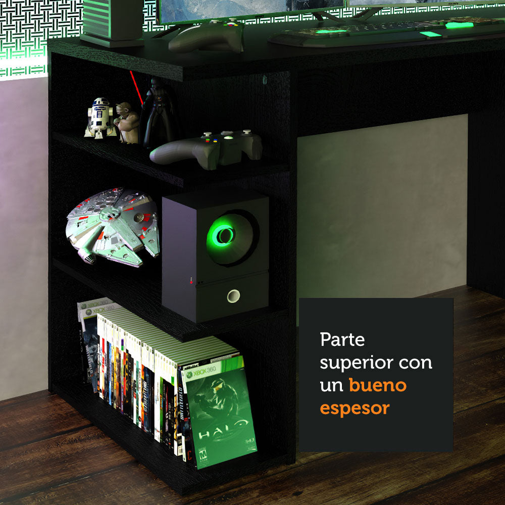 Escritorio Gamer 9409 Madesa Negro